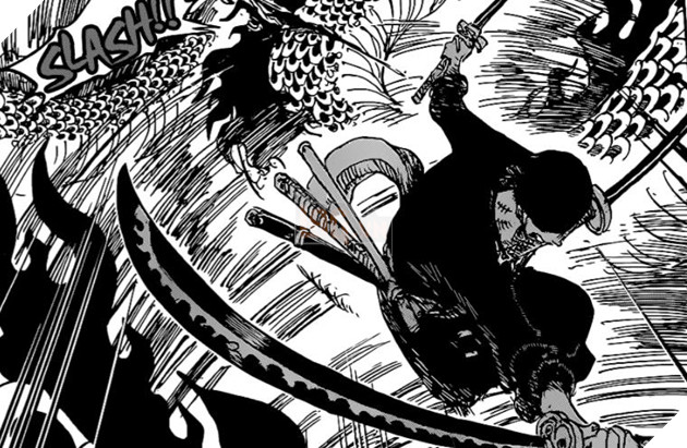 one piece zoro chém kaido