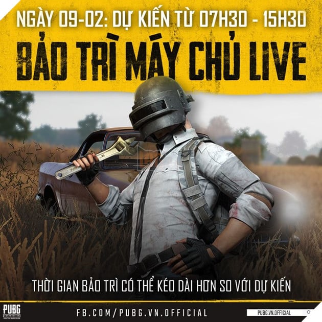 PUBG PC: Chi tiết lịch bảo trì ngày 09/02/2021