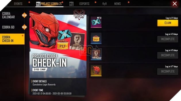 Free Fire: Cách Nhận Skin Ba Lô Rắn Hổ Mang Hộ Mệnh FREE 3