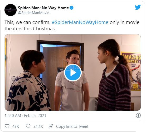Spider-Man: No Way Home - chính thức ra mắt với khán giả vào cuối năm 2021