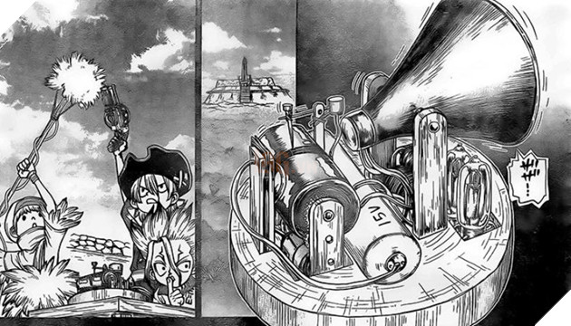 Spoiler Dr.Stone chap 187: Kohaku, Tsukasa, Hyouga tử chiến quân đội Stanley 2