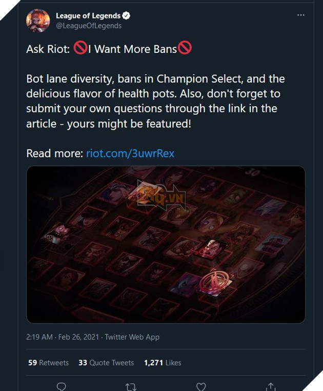 LMHT: Riot Games dự tính tăng lên đến 20 lượt Cấm Tướng, may mắn chưa thông qua 2