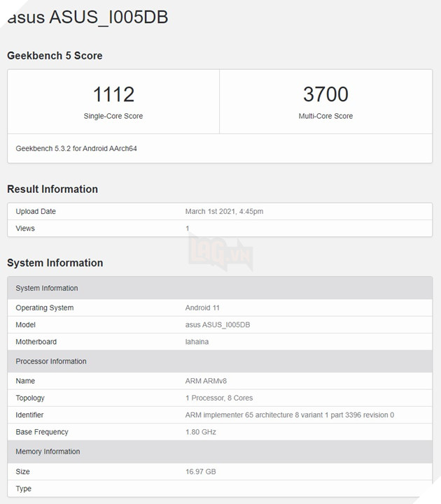 Rò rỉ thông số kỹ thuật của ASUS ROG Phone 5 với RAM 18GB; chỉ số bộ nhớ cao nhất hiện tại 2