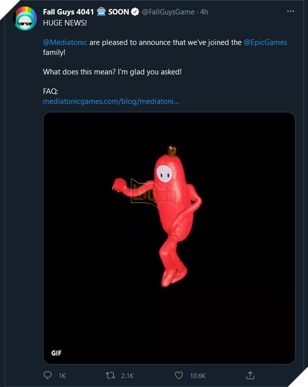 Epic Games chính thức mua lại studio cha đẻ của Fall Guys và tiếp tục phát hành 2