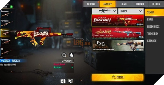 Top 5 skin Groza đẹp nhất trong Free Fire