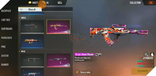 Top 5 skin Groza đẹp nhất trong Free Fire 2