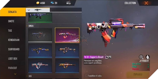 Top 5 skin Groza đẹp nhất trong Free Fire 3