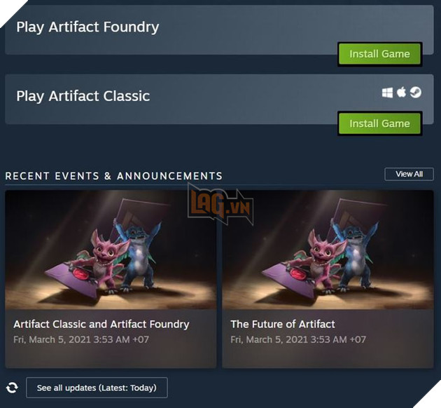 Sau ba năm ra mắt, Artifact chính thức trở thành Dead game 