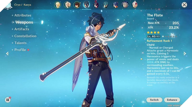 Genshin Impact: Cách nhận, chỉ số và nhân vật phù hợp với kiếm The Flute