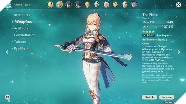 Genshin Impact: Cách nhận, chỉ số và nhân vật phù hợp với kiếm The Flute 2
