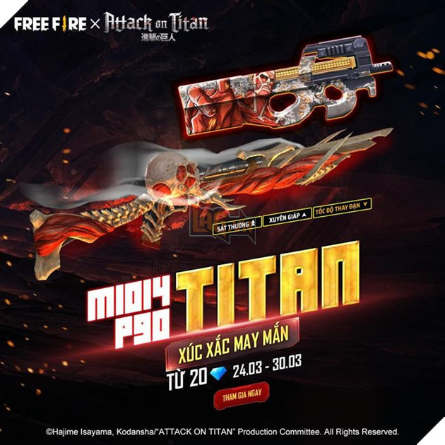 Free Fire x Attack on Titan: Người chơi sẽ chiến đấu sinh tồn như những chiến binh Titan 5