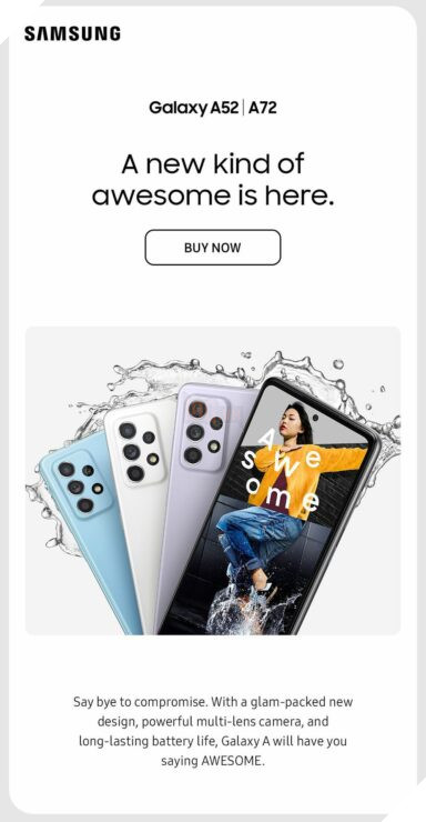 Samsung: Rò rỉ tài liệu tiết lộ thông số Galaxy A52 và A72 2