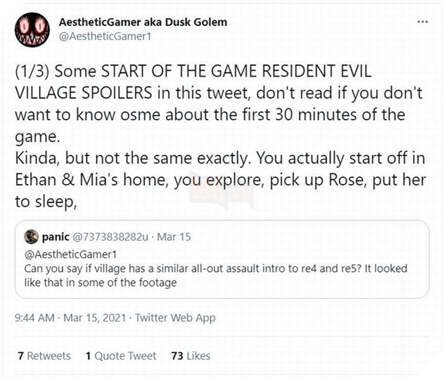  Spoiler Alert Resident Evil Village rò rỉ nội dung 30 phút đầu game 2