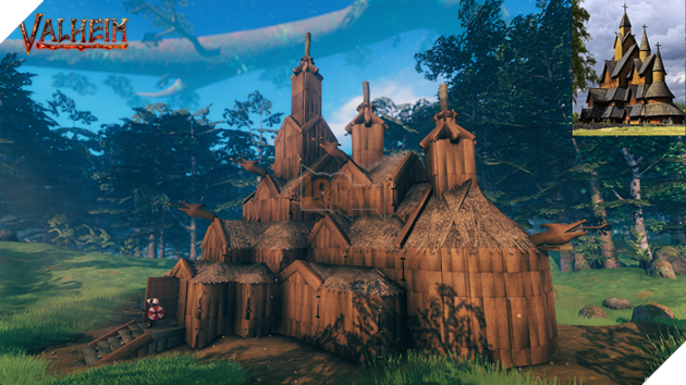 Khi game thủ Valheim trổ tài kiến trúc sư, xây hẳn tàu lượn siêu tốc