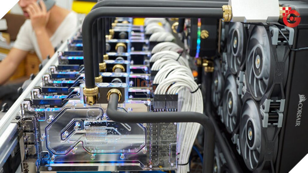 Giàn khoan khai thác tiền ảo hoàn toàn mới có 10 NVIDIA GeForce RTX 3090s