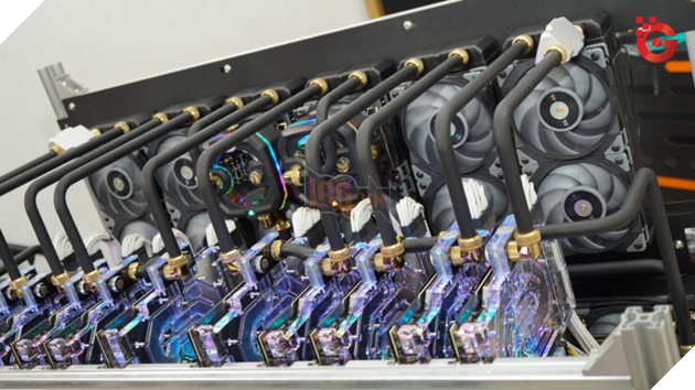 Giàn khoan khai thác tiền ảo hoàn toàn mới có 10 NVIDIA GeForce RTX 3090s 3