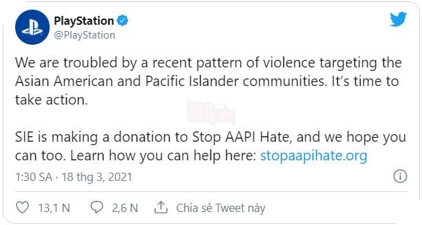 Sony chính thức tham gia vào cuộc chiến chống phân biệt chủng tộc đối với châu Á nói chung 3