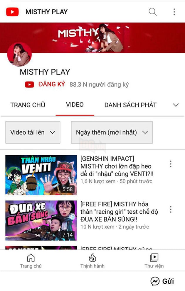 MisThy bất ngờ livestream trên kênh Youtube phụ, số phận kênh Youtube triệu subs như thế nào? 2