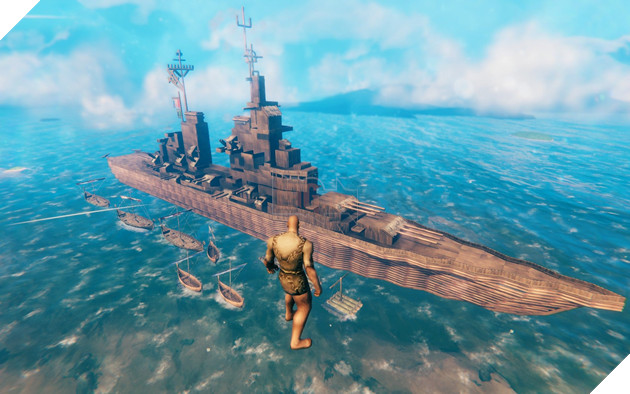 Người chơi Valheim hệ xây dựng: Làm hẳn một phiên bản tàu chiến trong game