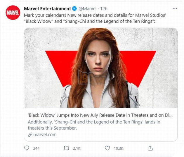 Black Widow chính thức lỡ hẹn người hâm mộ tháng 5