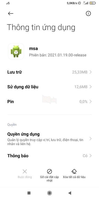 Hướng dẫn cách sửa lỗi MSA tiếp tục dừng trên Xiaomi và Android đơn giản nhất 4