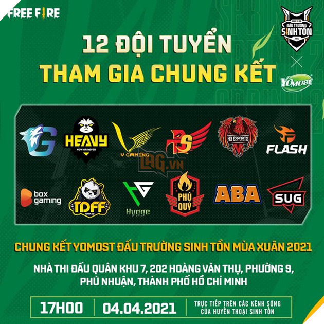 Hero Team đại chiến streamer Free Fire, Thành Draw “comeback” cổ vũ 12 đội tuyển trên đường đua vô địch tại chung kết Yomost Đấu Trường Sinh Tồn mùa Xuân 2021  2