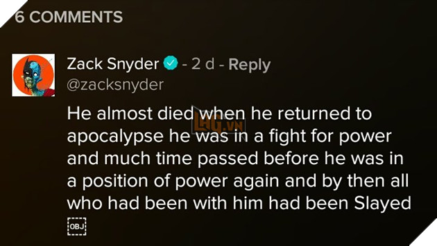 Zack Snyder tiết lộ lý do Darkseid quên mất vị trí của Phương trình Phản Sự Sống 2