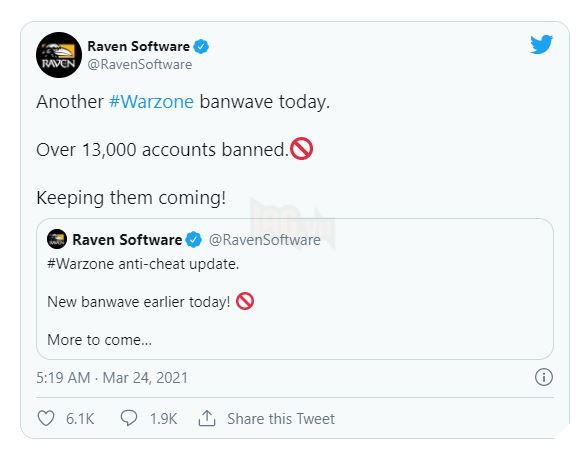 Call Of Duty: Warzone vừa khóa hơn 13000 tài khoản trong đợt càn quét mới nhất của mình