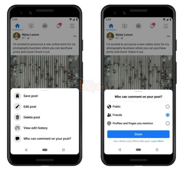 Facebook giới thiệu nhiều tùy chọn News Feed hơn; Hạn chế người có thể comment về bài đăng của bạn 2