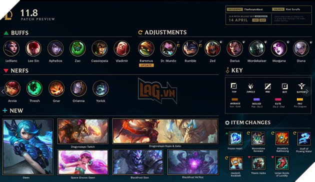 LMHT: Thời gian bảo trì bản cập nhật 11.8 ngày 15/4 của LMHT và DTCL chính thức 2