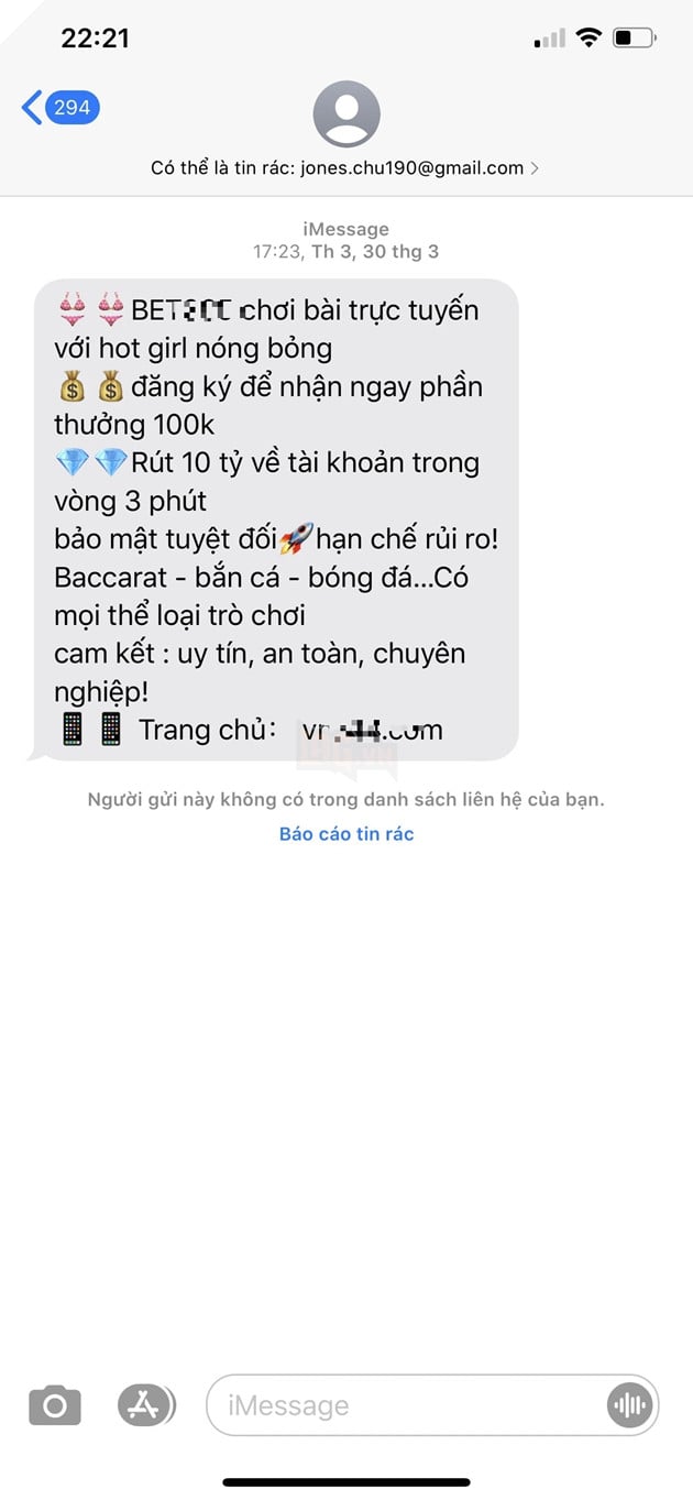 Nạn spam tin nhắn cờ bạc online đang khiến cho người dùng iPhone không khỏi phát điên 4