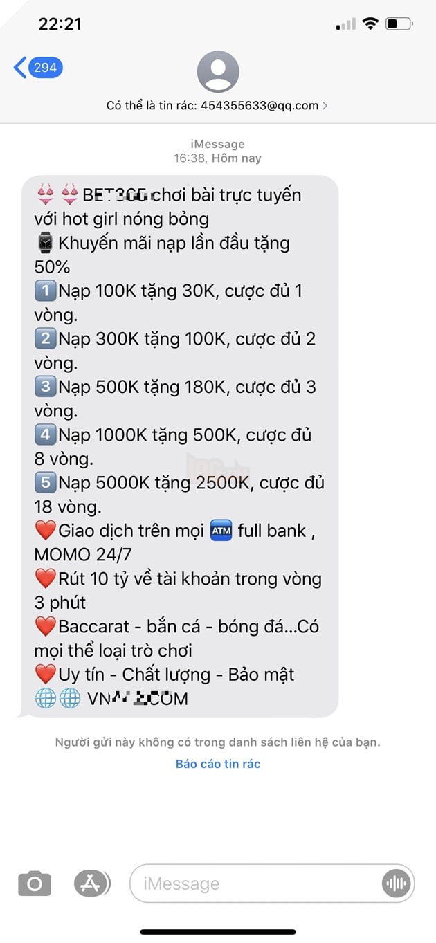 Nạn spam tin nhắn cờ bạc online đang khiến cho người dùng iPhone không khỏi phát điên 5