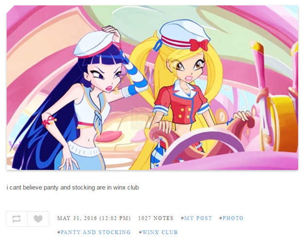 Panty" and "Stocking" in Winx Club | Panty and Stocking | Know Your Meme