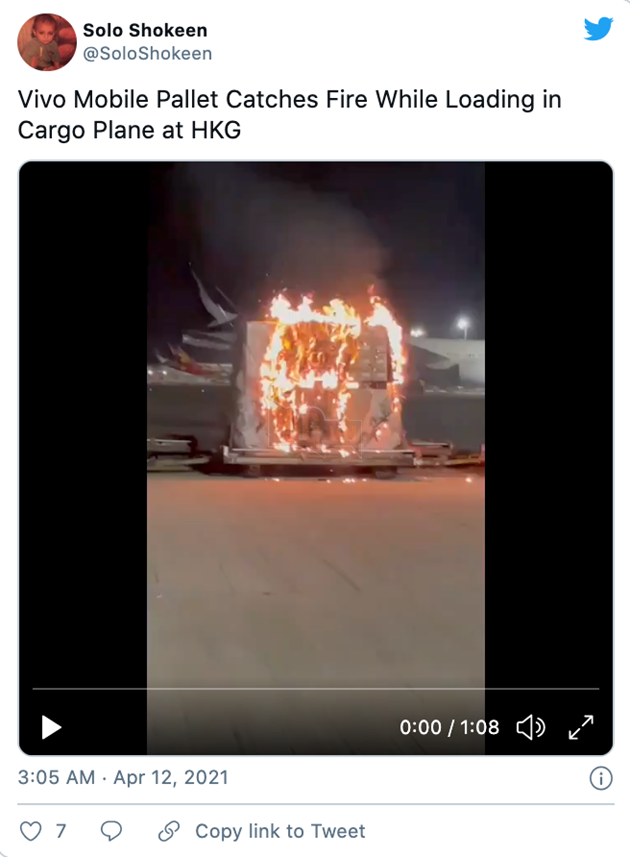 Vivo Bị Hãng Hàng Không Cấm Sau Khi Vận Chuyển Điện Thoại Của Công Ty Bị Cháy 2