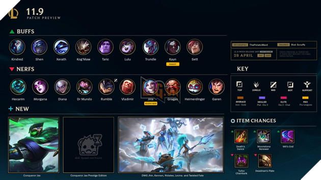 LMHT: Thời gian bảo trì bản cập nhật 11.9 ngày 29/4 của LMHT và DTCL chính thức 2