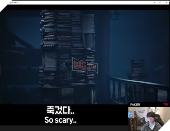 LMHT: Fan than trời khi Faker chơi game kinh dị nhưng lại diễn nét mặt không hề giả trân 