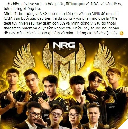LMHT: Vừa mua lại GAM Esports thì tổ chức NRG đã dính phốt quỵt tiền môi giới