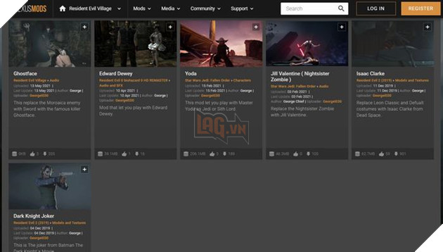 Fan của Resident Evil Village mang cả Ghostface vào game