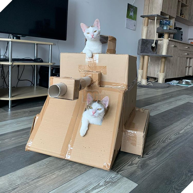 Những hình ảnh hoàng thượng lái xe tăng bìa cứng ra để hù dọa con sen nhìn dễ thương không chịu được 10