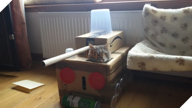 Những hình ảnh hoàng thượng lái xe tăng bìa cứng ra để hù dọa con sen nhìn dễ thương không chịu được 9