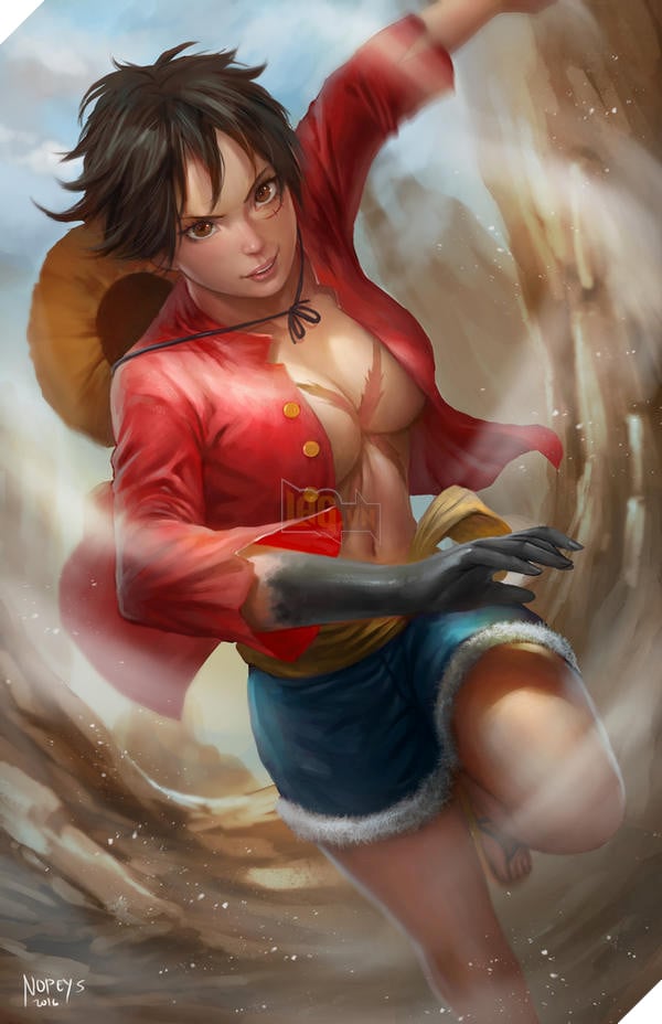 fanart luffy chuyển giới