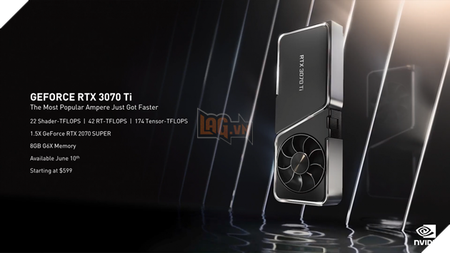 Card đồ họa NVIDIA GeForce RTX 3070 Ti 8 GB cũng được trình làng, nhanh hơn RX 6800  2