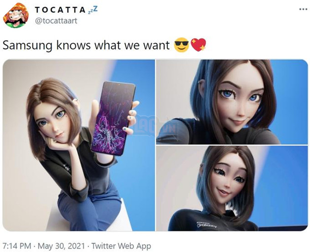 Nữ trợ lý ảo Sam của Samsung là ai? Nữ hoàng Internet mới vừa ra mắt đã sở hữu lượng Simp khổng lồ 8