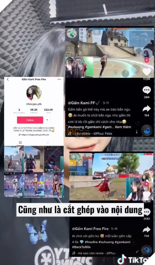 Xuất hiện hàng loạt tài khoản TikTok giả mạo Gấm Kami để buôn bán acc game 5