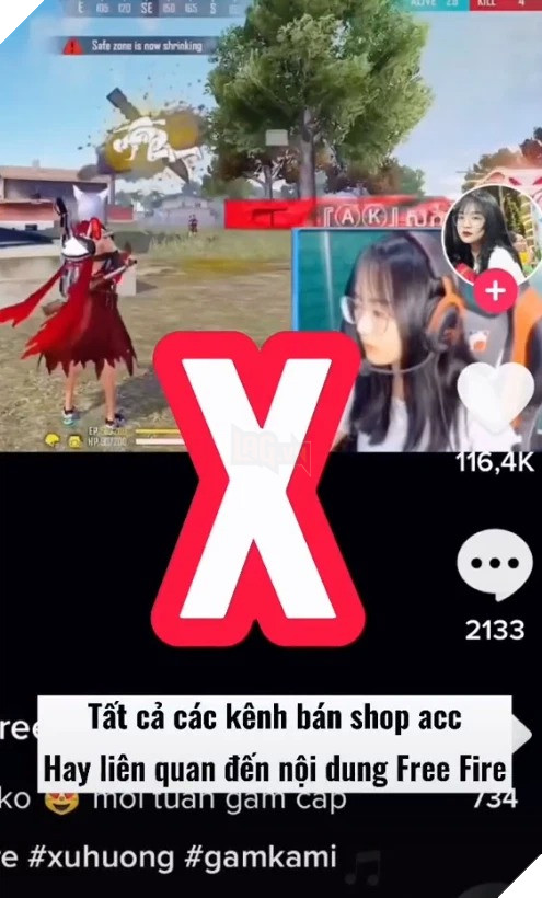 Xuất hiện hàng loạt tài khoản TikTok giả mạo Gấm Kami để buôn bán acc game 4