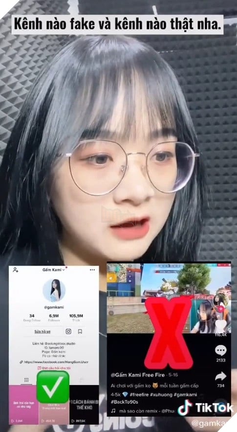 Xuất hiện hàng loạt tài khoản TikTok giả mạo Gấm Kami để buôn bán acc game 7