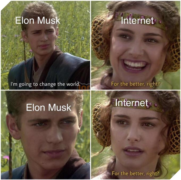 Elon Musk Internet I'm going to change the world. For the better, right? Internet Elon Musk For the better, right? Hair Face Forehead Nose Head Chin Eyebrow Hairstyle Photograph Eye Facial expression Smile Human Eyelash Neck Jaw Happy Plant Gesture Community Makeover Font Terrestrial plant Adaptation People Tree Collage Beauty