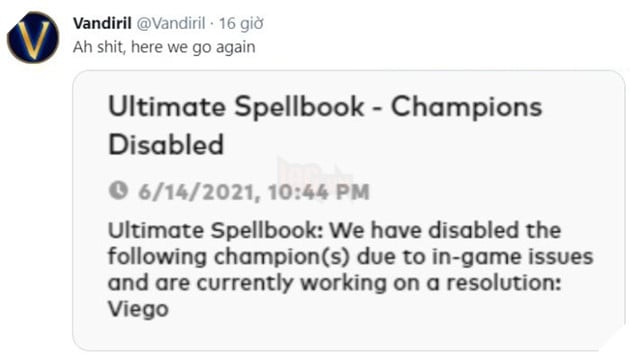 LMHT: Viego chính thức bị cấm khỏi chế độ chơi mới tại máy chủ PBE