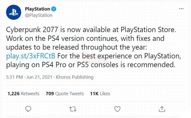 Cyberpunk 2077 trở lại PlayStation Store kèm lời cảnh báo từ chính Sony 2