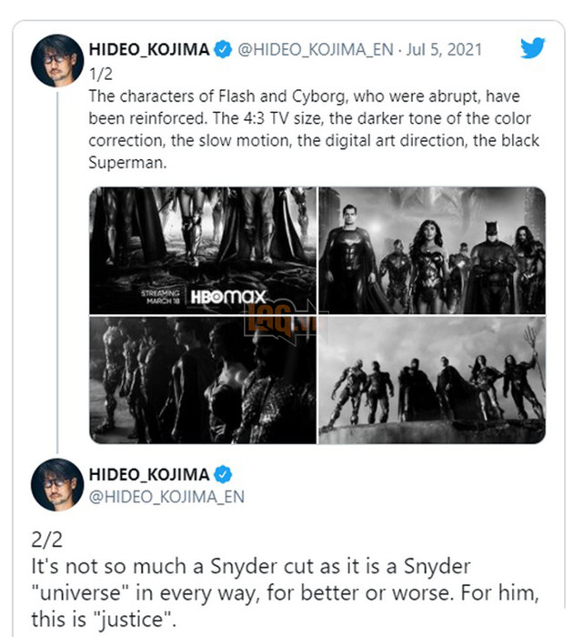 Hideo Kojima đánh giá như thế nào về phần phim Justice League của Zack Snyder? 2